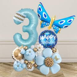 Azure Butterfly Balloon Centerpiece