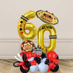Casino Royale balloon centerpiece