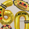 Casino royal balloon centerpiece