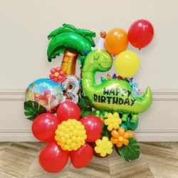 Dinosaur Island Happy Birthday Centerpiece
