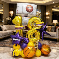 Alternative view of Slam Dunk NBA Basketball Signature Balloon Centerpiece