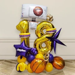 Slam Dunk NBA Basketball Deluxe Balloon Centerpiece