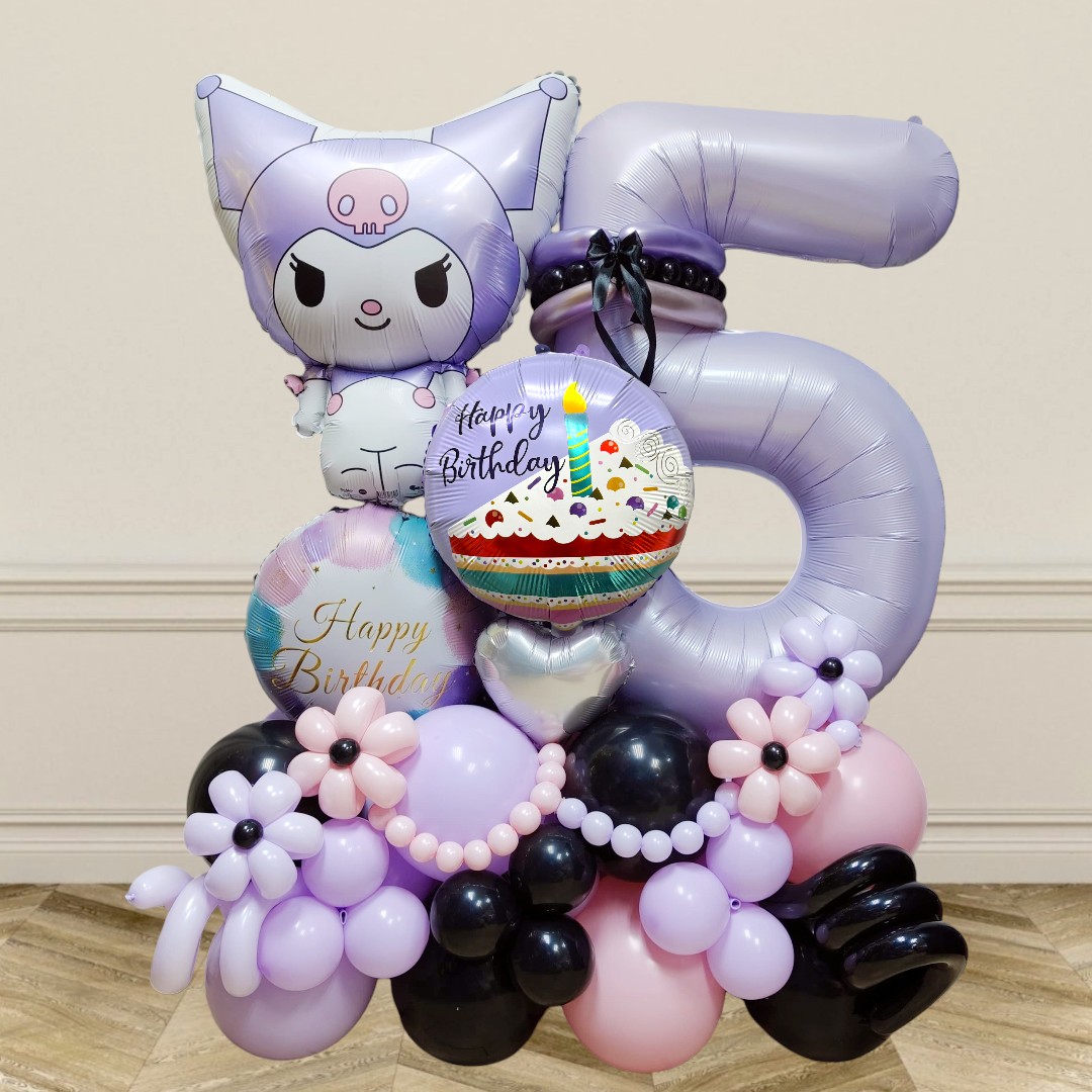 Sanrio Kuromi Happy Birthday Grand Balloon Centerpiece