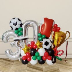 Soccer Champion Birthday Balloon Centerpiece