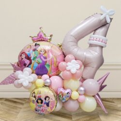 Disney Princess Pinks Birthday Balloon Centerpiece