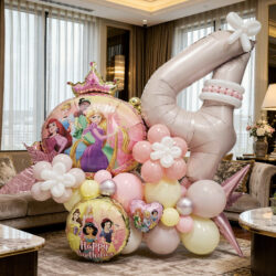 Alternative view of Disney Princess Pinks Birthday Signature Balloon Centerpiece
