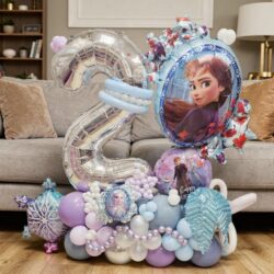 Alternative view of Frozen Anna Birthday Signature Balloon Centerpiece