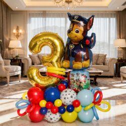 Alternative view of Paw Patrol Chase Signature Balloon Centerpiece