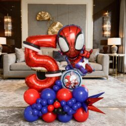 Alternative view of Spidey and Friends Spiderman Signature Balloon Centerpiece