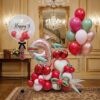 mon cherry balloon statement centerpiece